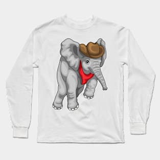 Elephant Cowboy Cowboy hat Long Sleeve T-Shirt